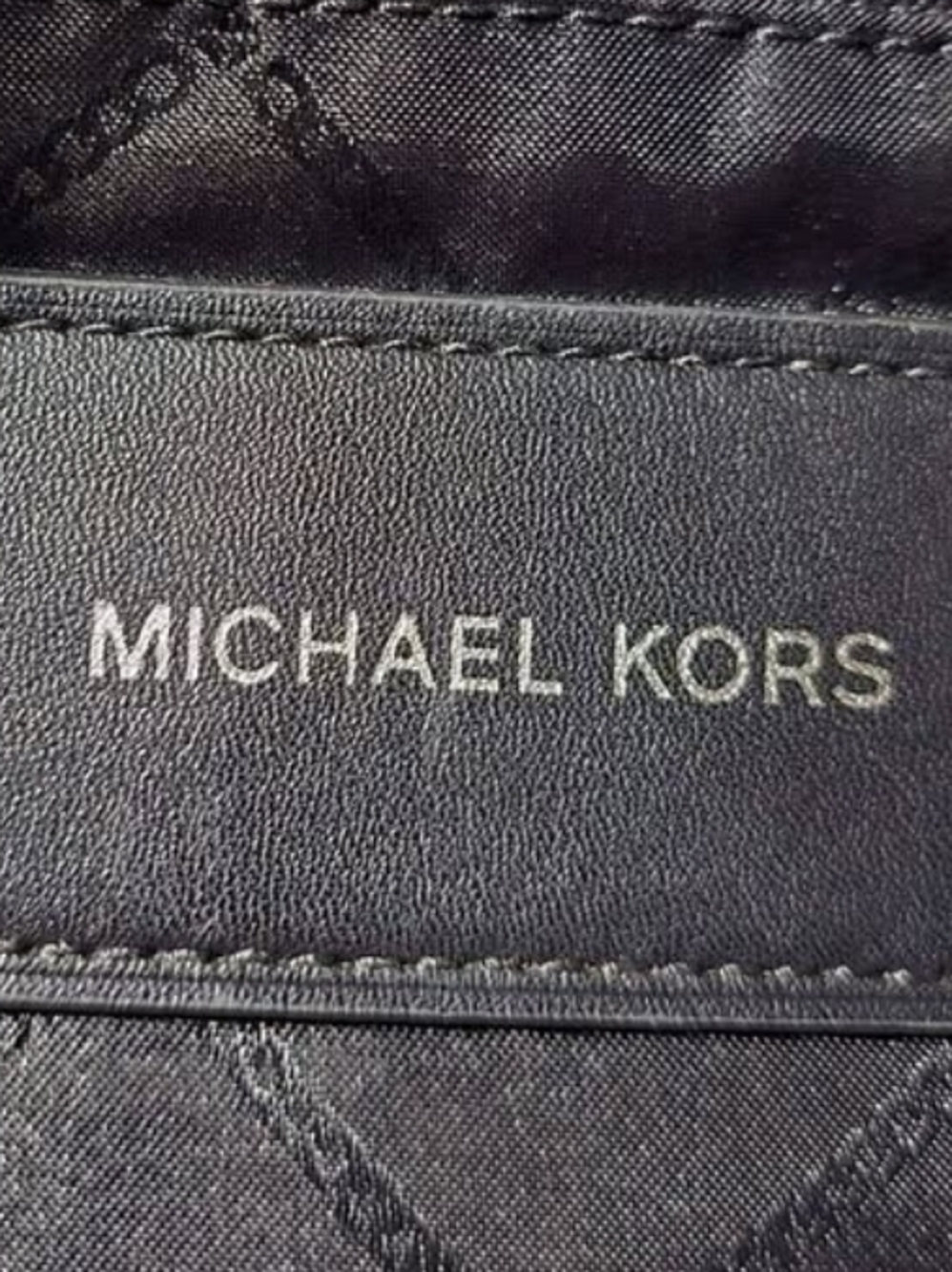 Michael Kors Black Backpack with Pink and White Signature Stripe - Picture 3 of 8